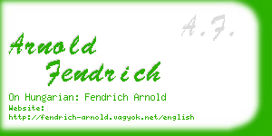 arnold fendrich business card